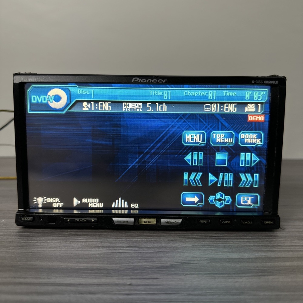 Pioneer AVH-P6050DVD 6 Disc Changer‎ Double Din Radio Tested/Working